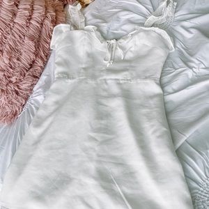 Vestique White Ruffle Mini Dress Size S